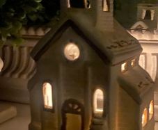 ShabbyChic Tealight Light up Church