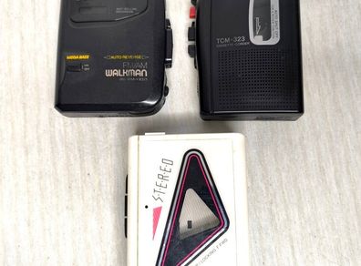 Faulty Vintage Walkman Cassette Player/Corder Bundle