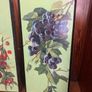 Pair of antique hand painted wooden panels. Image 3