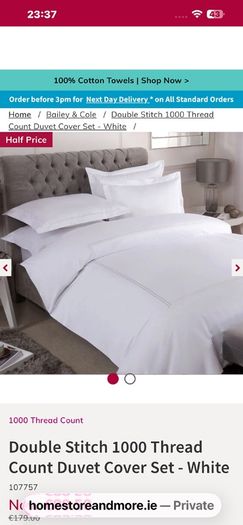 Duvet set Bailey &cole brand new- 1000 thread count!!