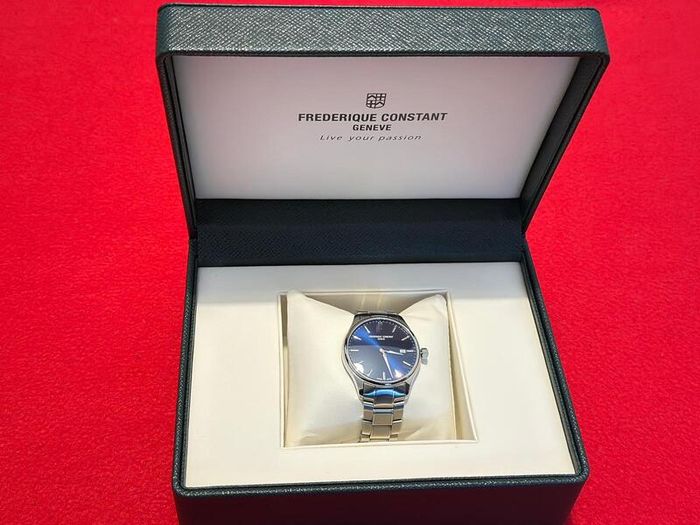 Frederique Constant Classics Swiss Made Watch, Blue Dial, Full Set