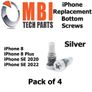 iPhone 8 8 Plus SE2 SE3 2020 SE 2022 Replacement Bottom Dock Screws Silver Image 2