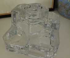 Partylite Glass Block Candleholder