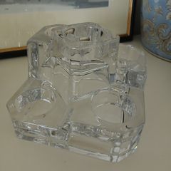 Partylite Glass Block Candleholder