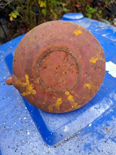 Antique Japanese Cast Iron Teapot Tetsubin. Characteristic Hobnail or Hailstone A Rare pattern covering the body, I don't see any cracks or breaks