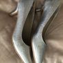 Ladies Clark's silver shoe Image 3