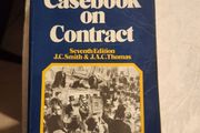 A Casebook On Contract Law. J.C.Smith &amp; J. A. C. Thomas. 7th Edition  Large Volume Paperback In Good Condition. See Photos For Same.
