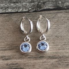 Silver Plated Swarovski Crystal Earrings