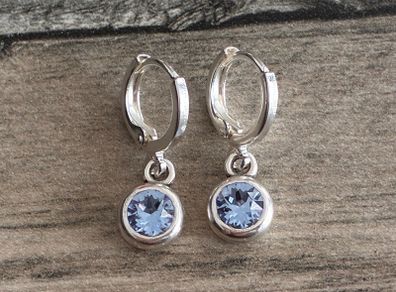 Silver Plated Swarovski Crystal Earrings