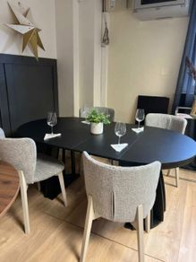 Axis Black Extendable Dining Table 100 to 140cm