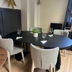 Axis Black Extendable Dining Table 100 to 140cm