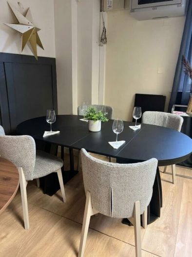 Axis Black Extendable Dining Table 100 to 140cm