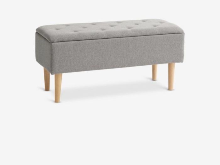 Light Grey Storage Bench