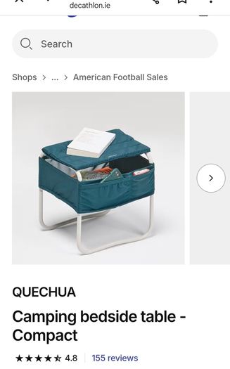 bedside table camping