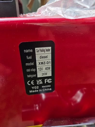 Diesel heater 2kw with remote control