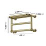 Brass Traditional Heated Towel Shelf Radiator 350 x 550mm Image 5