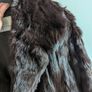 Real fur chocolate color coat Image 10