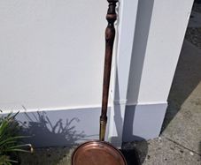 old copper  bed pan
