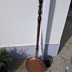 old copper  bed pan