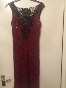 Quiz midi lace pencil dress size UK10 EUR38 Postage included Perfect condition