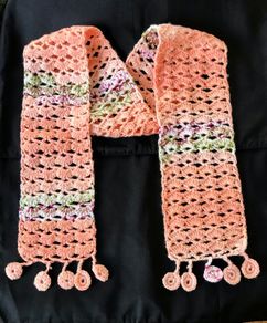 Hand Crochet Skinny Neck Scarf