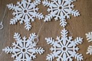 Hanging sparkly Christmas stars