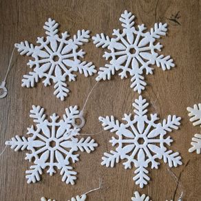 Hanging sparkly Christmas stars