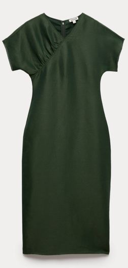 JAEGER Silk and Linen MIDI Dress Size 10