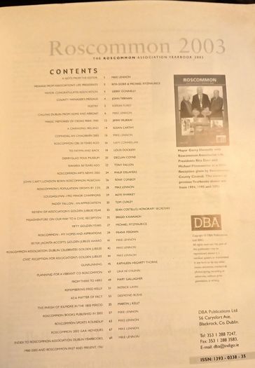Roscommon Association Dublin Yearbook