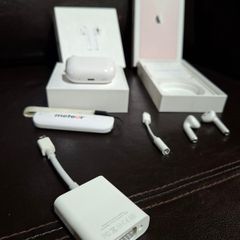 iPhone 13 , apple set : case , charger, adapter, headphones