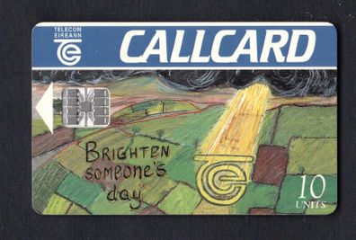 1996 Ireland 10 unit The Design a Callcard 1995 winning design was made by Noelle Flynn (Schlumberger SC7) Call Card Used. Telecom Eireann card number 1125