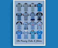 Dublin GAA Jerseys 1980s to 2020 Art Print A3