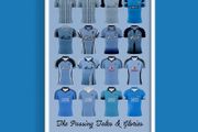 Dublin GAA Jerseys 1980s to 2020 Print A4