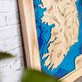Brand New Handmade Wooden Map of Ireland - 5 Layers of Wood - Ash Framed Wall Art Image 3