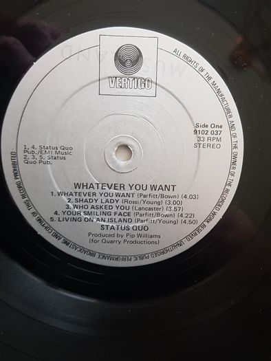 Status Quo LP  (Irish)
