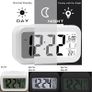 Digital Alarm Clock LED Display with Temperature Big LCD Digit Display Larger LCD Backlit Display Snooze Smart Brightness Sensor for Bedroom Home Office and Travel Image 3