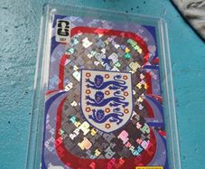 England Emblem Panini world cup card
