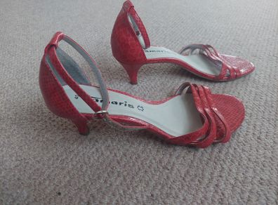 Red Tamaris Sandals, Size 7