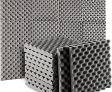 Acoustic Sound Proofing Foam Panels: 12 Pack Acoustic Foam Panels with Double Sided Tape - 1"X12"X12" Fireproof Sound Proofing Panels for Wall Recording Studio Office Home