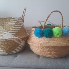 Seagrass belly baskets