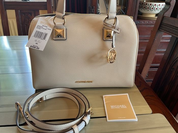 Michael Kors SALE  new with tags on  cream Grayson medium duffle satchel
