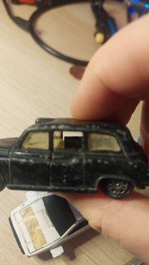Corgi Juniors Bond Lotus, Bond Aston Martin, Black Cab (Playworn)