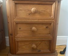 two wooden side tables