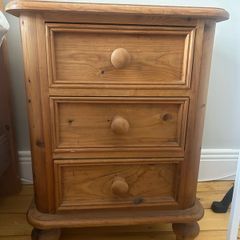 two wooden side tables