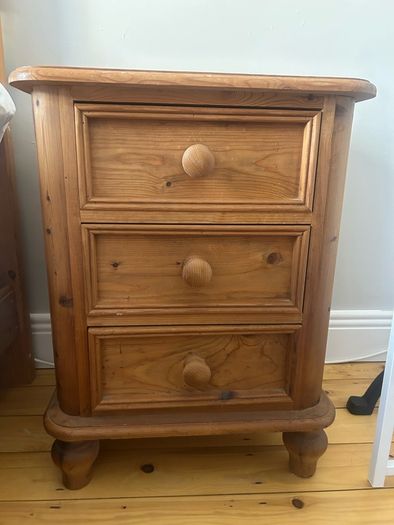 two wooden side tables