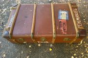 Vintage Mid-Century Union-Castle Line Ocean Liner Steamer Trunk / Suitcase (c. 1950s/60s)