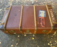 Vintage Mid-Century Union-Castle Line Ocean Liner Steamer Trunk / Suitcase (c. 1950s/60s)