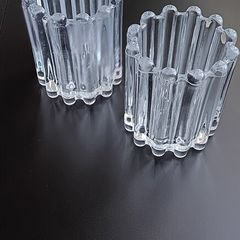 Vintage Glass Candle Holders