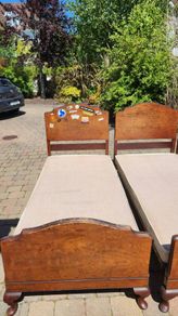 Pair of Antique Mahogany Single Beds