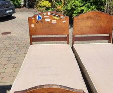 Pair of Antique Mahogany Single Beds
